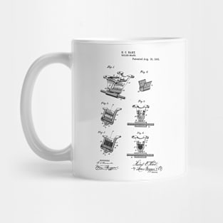 Roller Skate Vintage Patent Hand Drawing Mug